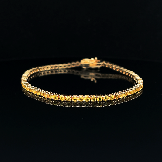 Yellow Sapphire Tennis Bracelet